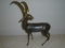 Solid Bronze Antelope standing statue.