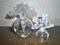 Pair of Lalique crystal perfume bottles.