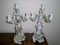 Pair of Meissen Male & Female porcelain candelabras