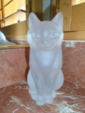 Lalique Crystal sitting cat