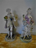 Pair of large Meissen Male & Female figurines.
