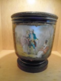 Serves porcelain compote, 1 male & 2 female figures motif.