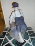 Large Royal Copenhagen Shepherd Boy on Rock porcelain Figurine