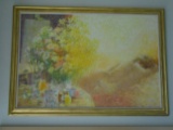 Oil painting in a frame