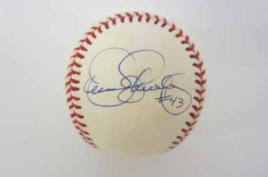 Dennis Eckersley John Franco signed autographed official ROMLB Rawlings baseball JSA COA