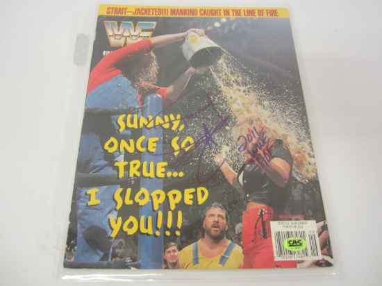 Sunny WWF signed autographed magazine CAS COA