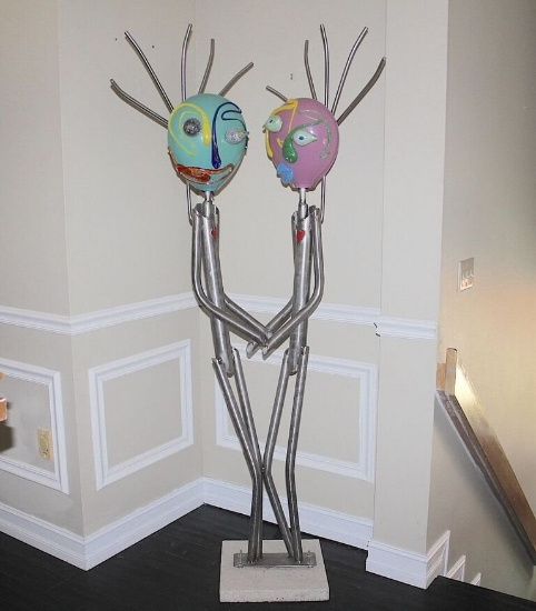 METAL SCULPTURE  82" HEIGHT