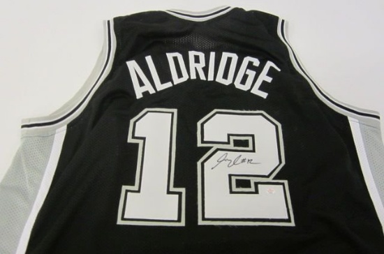 Lamarcus Aldridge San Antonio Spurs signed autographed Jersey PAAS Coa