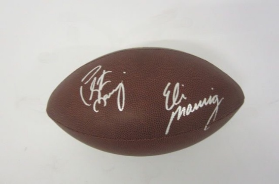 Peyton Manning, Eli Manning signed autographed Football  Certified Coa