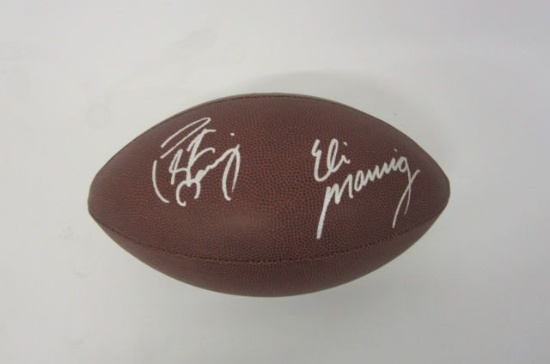 Peyton Manning, Eli Manning  signed autographed Football Certified Coa