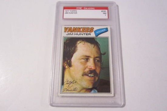 1977 Topps Jim Hunter New York Yankees #280 Graded NM 7