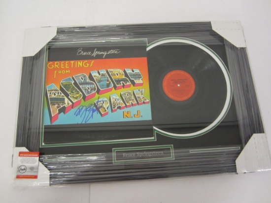 Bruce Springsteen â€œGreetings from Asbury Park" Hand Signed Autographed Framed Record Album Cover P