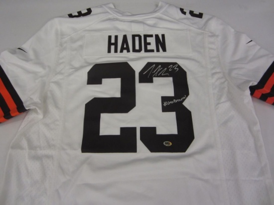 Joe Haden Cleveland Browns Hand Signed Autographed Jersey CAS Certified.
