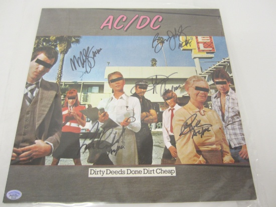 AC/DC signed autographed record album Certified Coa