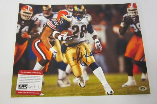 Marshall Faulk, Los Angeles Rams signed autographed 11x14 Photo CAS COA