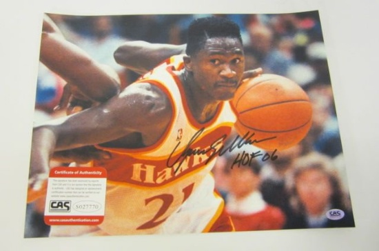 Dominique Wilkins, Atlanta Hawks signed autographed 11x14 Photo CAS COA