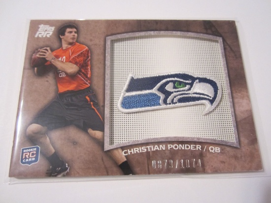 Christian Ponder Seattle Seahawks Patch Card Game Piece