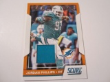 Jordan Phillips, Miami Dolphins piece of game worn jersey card.