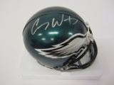 Carson Wentz, Philadelphia Eagles signed autographed Mini Helmet PAAS Coa