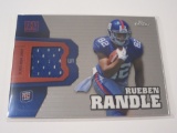 Rueben Randle, New York Giants Game Worn Jersey Card