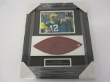 Aaron Rodgers Green Bay Packers signed autographed framed Game Ball Football Panel PAAS Coa