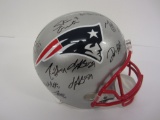 Tom Brady, Rob Gronkowski and many other 2016-17 New England Patriots signed Full Size Helmet PAAS C