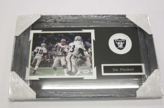 Jim Plunkett Oakland Raiders signed autographed Framed 8x10 Photo Certified Coa