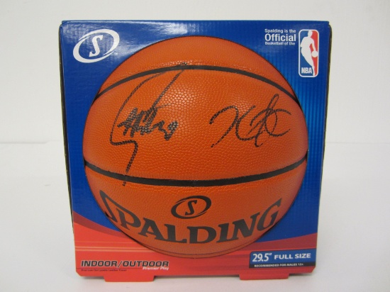Kevin Durant Steph Curry Golden State Warriors signed autographed full size basketball Certified COA