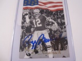 (Roger Staubach Dallas Cowboys signed autographed football card Certified COA