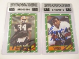 Kevin Mack Earnest Byner Cleveland Browns signed autographed lot of 2 rookie football cards Certifie