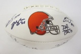 2017 Cleveland Browns Danny Shelton Joe Haden & others signed autographed logo football Certified CO