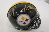 Ben Roethlisberger Antonio Brown Pittsburgh Steelers signed mini football helmet Certified COA