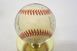 Vintage New York Yankees Billy Martin Lou Pinella signed Superstar baseball 12+ signatures Certified