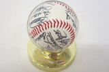 2002 Cleveland Indians Jim Thome Baroloe ColonTEAM signed baseball 15+ facsimile signatures