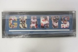 New York Giants NFL football die cut man cave signed with photos in each letter