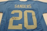 Barry Sanders Detroit Lions signed autographed blue football jersey Certified COA