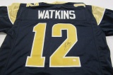 Sammy Watkins Los Angeles Rams signed autographed blue football jersey Certified COA