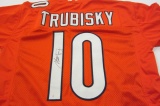 Mitch Trubisky Chicago Bears signed autographed orange football jersey Certified COA