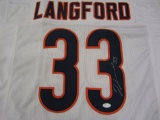 Jeremy Langford Chicago Bears signed autographed jersey JSA Coa