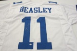 Cole Beasley Dallas Cowboys signed autographed white football jersey Certified COA