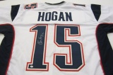 Chris Hogan New England Patriots signed autographed white football jersey Certified COA