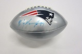 Rob Gronkowski New England Patriots signed autographed silver logo football Certified COA