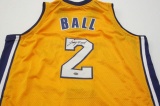 Lonzo Ball Los Angeles Lakers signed autographed yellow basketball jersey Certified COA