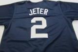 Derek Jeter New York Yankees custom blue baseball jersey