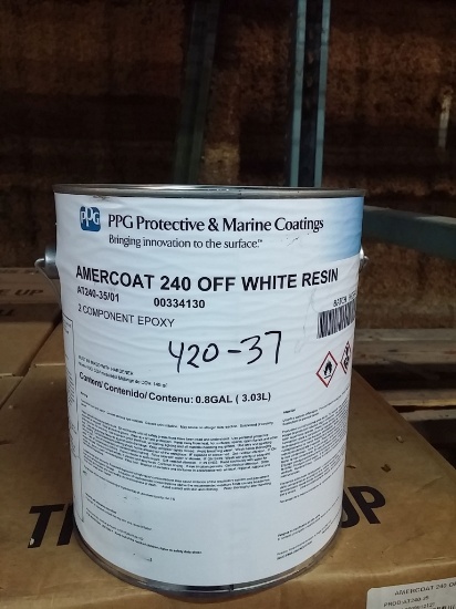 PPG protective and Marine coatings amercoat 240 off white resin two component epoxy