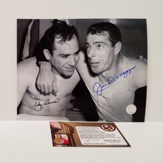 Yogi Berra & Joe DiMaggio Autographed Photo - GFA CoA