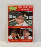 1965 Topps A.L. '64 Home Run Leaders H.Killebrew/B.Powell/M.Mantle Baseball Card