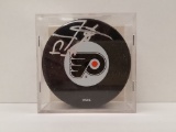 Pavel Brendl Autographed Topps Certified Philadelphia Flyers Hockey Puck