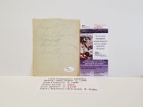 Index Card Autographed by Members of the 1938 Philadelphia As - JSA CoA