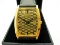 Mens Juvenia Solid 18k Yellow Gold Quartz Leather Band Watch